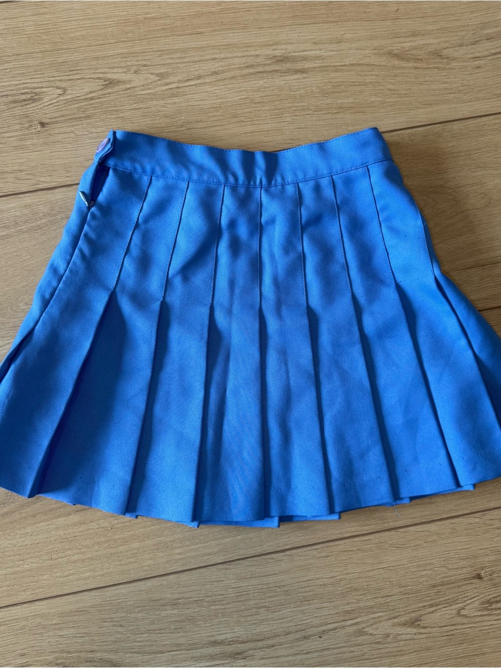 American Apparel Bright Blue Pleated Mini Skirt